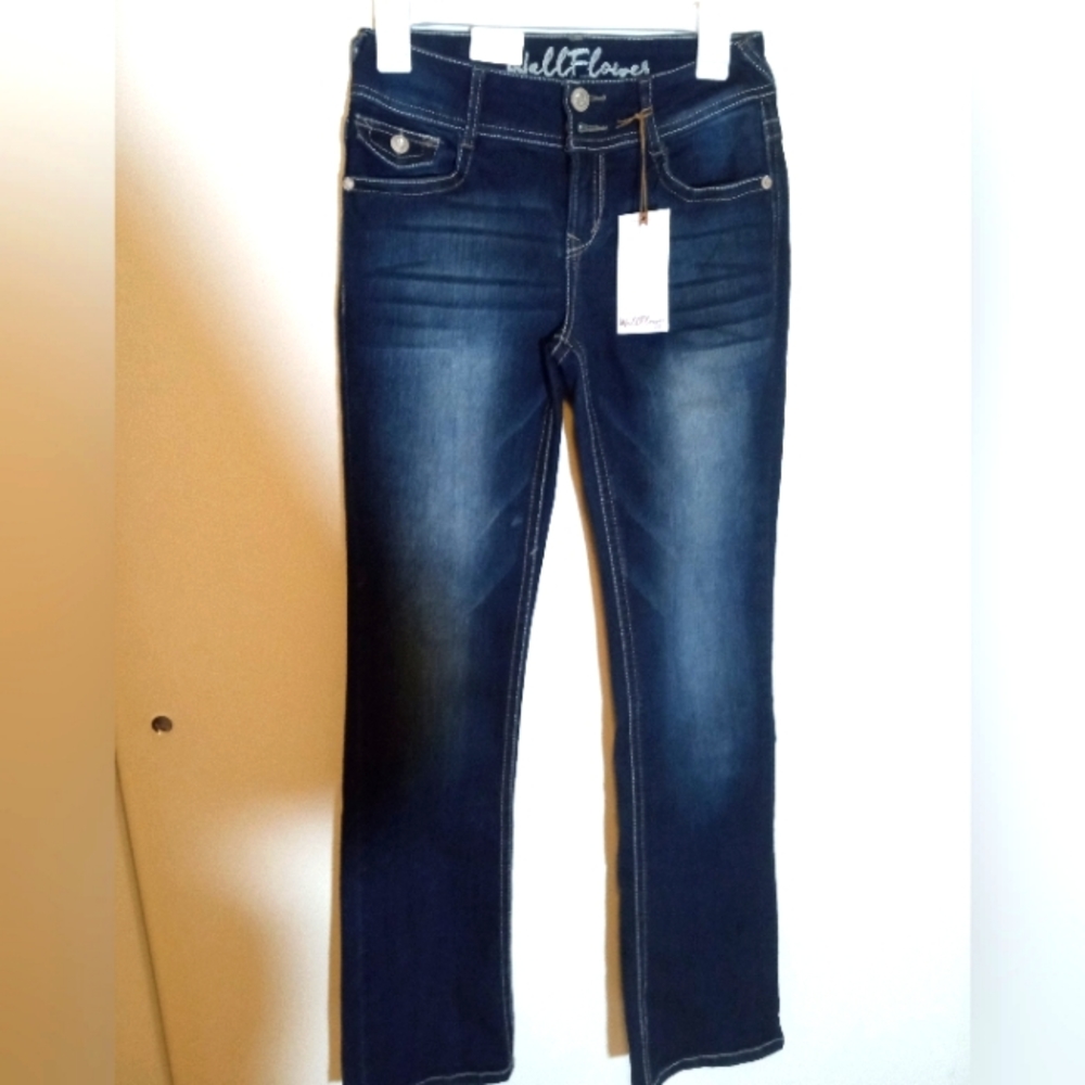 WALLFLOWER LUSCIOUS BLING BOOTCUT STRETCH SIZE 1 NEW JEANS